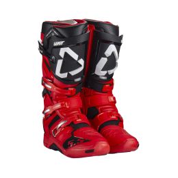 Stivali moto LEATT Moto 5.5 FlexLock rosso nero chiusura SideLock