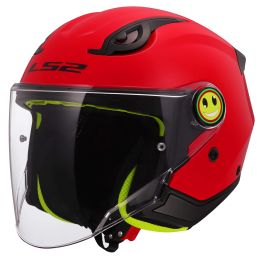 Casque de Moto Enfant LS2 OF622 FUNNY II Solid Rouge Brillant