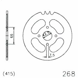 ESJOT Krone 40 Zähne Teilung 415 Schwarzstahl 20-0268-40