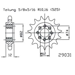 Pignon ESJOT 50-29031-22