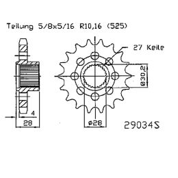 PIGNON ESJOT 50-29034-18S