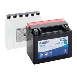 Exide Bike AGM Battery 12V 10 Ah 150A motorcycle with 6 acid bottles included