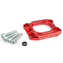 Piastra collettore aspirazione STAGE6 360° D.40 rosso AM6/DERBI