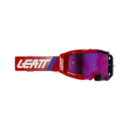 Masque cross LEATT Velocity 5.5 Iriz Flame rouge lentille violette 68%