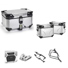 Kit de valise GIVI EVO SMART anodisé gris 58/48L pour HUSQVARNA NORDEN 901