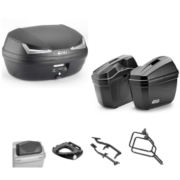 GIVI SIMPLY IV TECH Top Case E22 Schwarz Rauch 45/22L für MORINI X-CAPE Motorrad