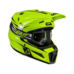 Casco motocross LEATT Moto 3.5 giallo fluo nero con maschera 3.5