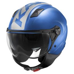 Demi Jet Helm KAPPA KV57 Striker Metallic Blau Silber
