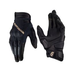 LEATT ADV HydraDri 7.5 Short Motorcycle gloves Stealth black grey waterproof