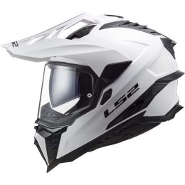 Casco Enduro Dual Road LS2 MX701 EXPLORER Solid Bianco Lucido