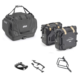 GIVI T525 Tasche Kit CANYON Tasche Schwarz 33/25L für BMW R GS ADVENTURE