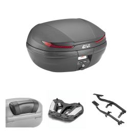 Kit bauletto GIVI V45 ARENA nero rosso 45L per YAMAHA TRACER 7 GT