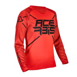 Maillot ACERBIS Off Road MX j-kid cinq Rouge/Noir en Polyester