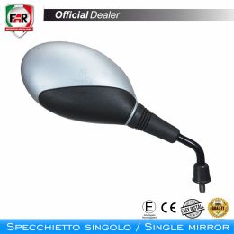 Specchietto manubrio omologato FAR 0103 sinistro grigio/nero