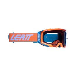 Masque cross LEATT Velocity 5.5 orange fluo bleu lentille fumée 58%
