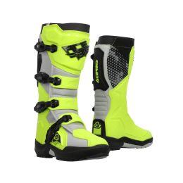 ACERBIS Motorradstiefel genehmigt Krallen gelb fluo/weiß 4 Hakenverschluss
