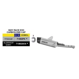 Silencieux Slip-On en titane approuvé ARROW Indy Race EVO pour CF Moto 800 MT-X