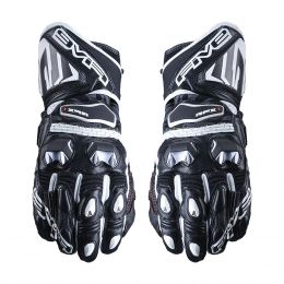 Motorcycle Gloves FIVE RFX1 Summer Leather Black White