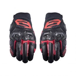 Motorcycle Gloves FIVE SF3 Summer Leather Black Red