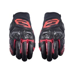 Guanti Moto FIVE SF3 Estivi in Pelle Nero Rosso