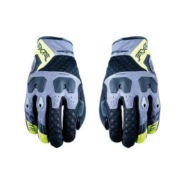 Motorcycle Gloves FIVE TFX3 AIRFLOW Summer Grey Fluoyellow
