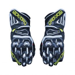 Motorcycle Gloves FIVE RFX1 Summer Leather Replica Camo Fluo Yellow