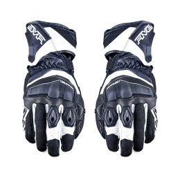 Guanti Moto FIVE RFX4 EVO Estivi in Pelle Nero Bianco