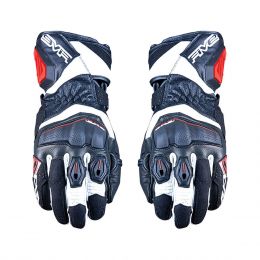 Motorcycle Gloves FIVE RFX4 EVO Summer Leather Black White Red