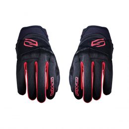 Motorcycle Gloves FIVE GLOBE EVO Summer Black Red