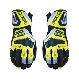 Motorcycle Gloves FIVE TFX1 GTX Summer Waterproof Fluo Yellow Grey