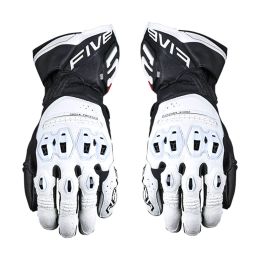 Guanti Moto FIVE RFX3 EVO Estivi in Pelle Bianco Nero