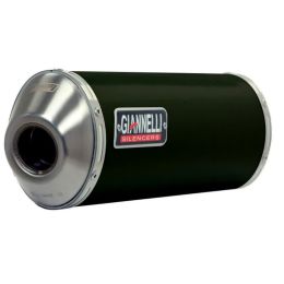 GIANNELLI MAXI OVAL schwarzer Slip-On-Auspuff für Piaggio BEVERLY 400 Tourer