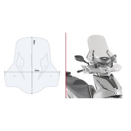 Parabrezza GIVI intercambiabile trasparente 58x57cm per KYMCO Agility 300-350 R16