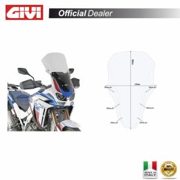 GIVI austauschbare transparente Windschutzscheibe 58x41,5 für HONDA Africa Twin ADV Sports