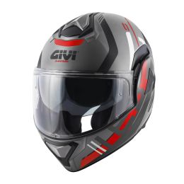 Casco Modulare GIVI X30 Pulsar Titanio Opaco Nero Rosso