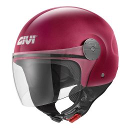 Casco demi-jet GIVI 10.7 Evo Solid bordeaux lucido