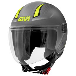 Casco demi-jet GIVI 11.7 Solid titanio giallo