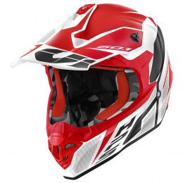 Motocross-Helm GIVI 60.1 Invert Rot Weiß Schwarz