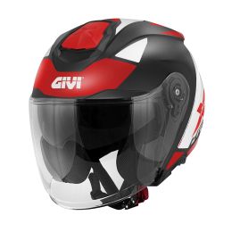 Casco jet urbano GIVI X25 Target nero bianco rosso