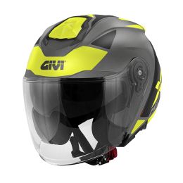 Casco jet urbano GIVI X25 Target titanio nero giallo