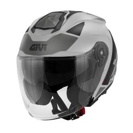 Casco jet urbano GIVI X25 Target argento nero