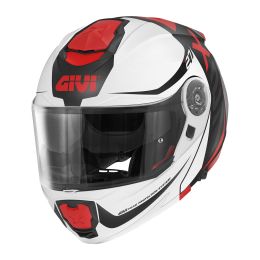 Casco Modulare GIVI X27 Dimension Nero Opaco Bianco Rosso