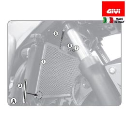 GIVI schwarzer Edelstahl-Kühlergrill für HONDA