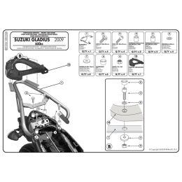 Portapacchi Monolock GIVI SR121M con piastra