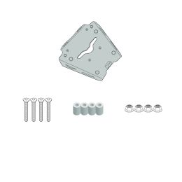 GIVI SRA8203 Monokey rear rack anodized aluminum with plate