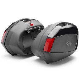 GIVI V35 Pair of Monokey Side cases black red 35L