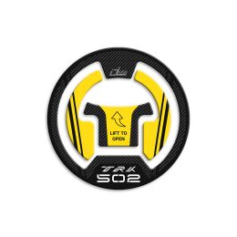3D tank cap sticker IRIDEA DESIGN carbon yellow