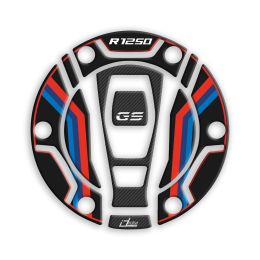 3D tank cap sticker IRIDEA DESIGN black red blue