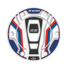 3D tank cap sticker IRIDEA DESIGN white red blue