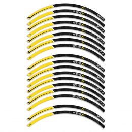 Wheel rim stickers IRIDEA DESIGN carbon yellow